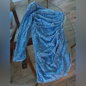 Blue sparkly dress